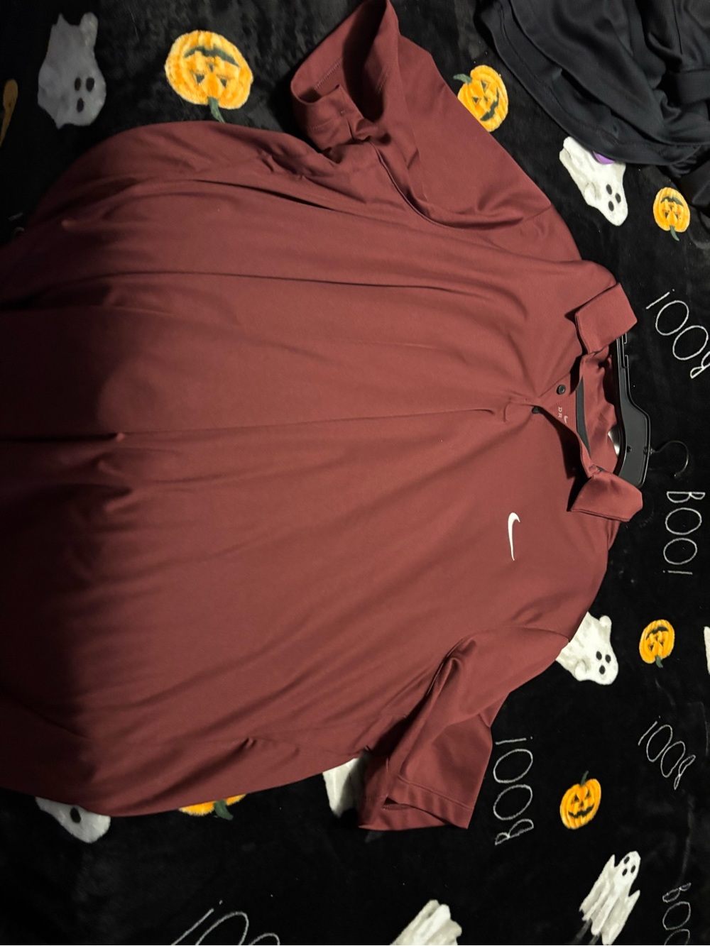 Nike Men’s Maroon Polo with White Swoosh Logo